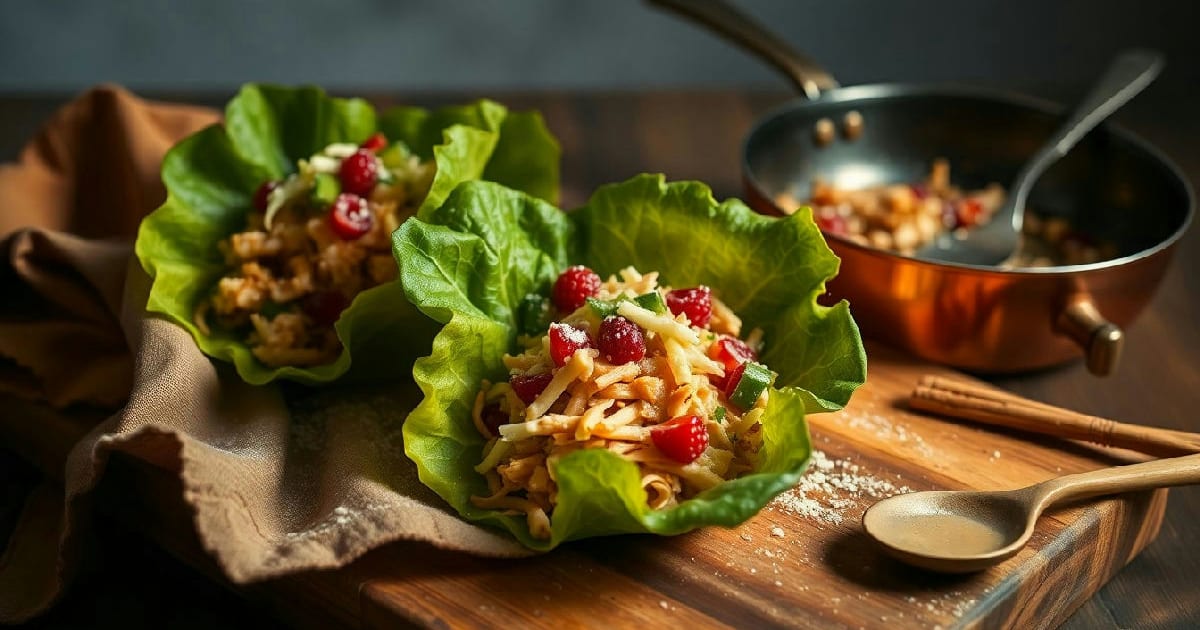 Thai Coconut‑Chicken Lettuce Wraps