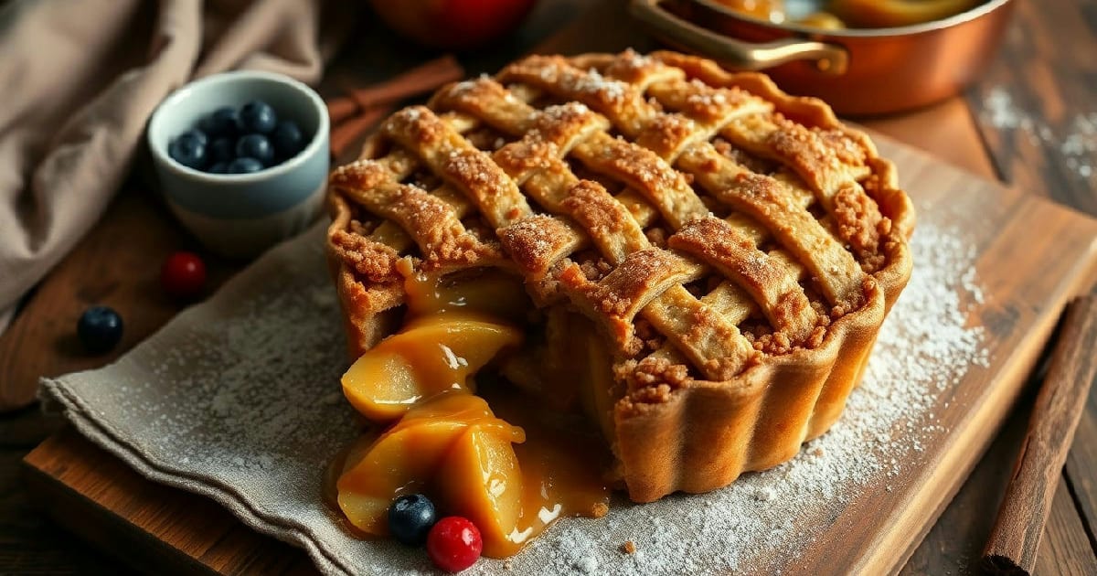 Apple Pie with Caramel Streusel