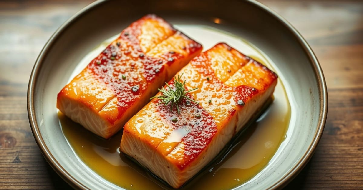 Crispy-Skin Salmon with Lemon Butter Glaze