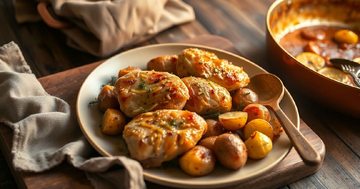 Sheet‑Pan Lemon Garlic Chicken