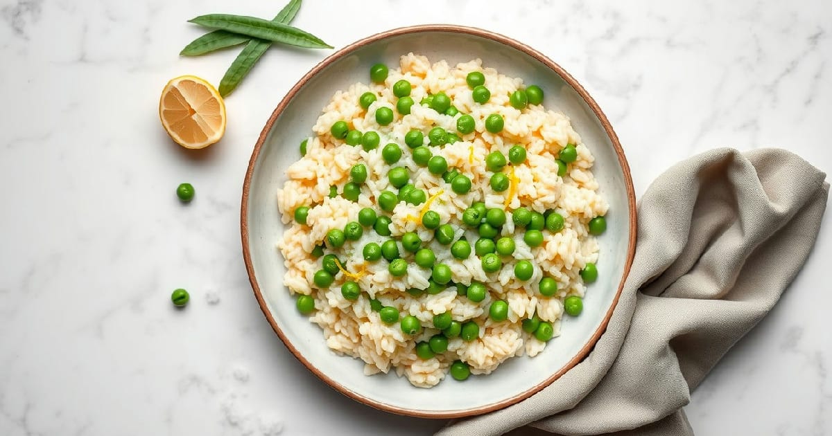 Spring Pea Risotto with Lemon Butter