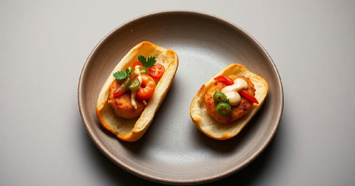 Thai Coconut Shrimp Banh Mi Bites
