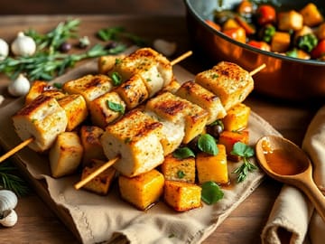 Italian Sausage‑Free Chicken Focaccia Skewers