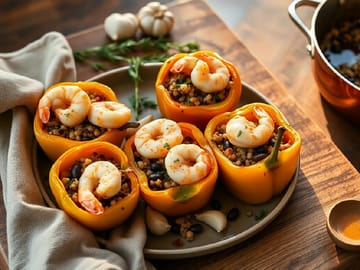 Citrus‑Marinated Shrimp & Quinoa Stuffed Peppers