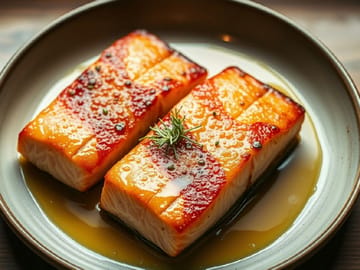 Crispy-Skin Salmon with Lemon Butter Glaze