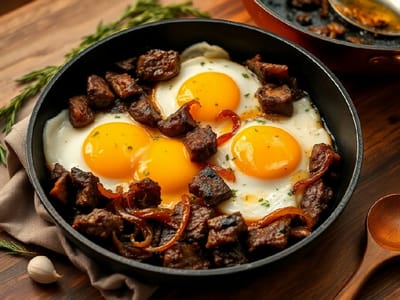 Charred Beef & Egg Breakfast Skillet